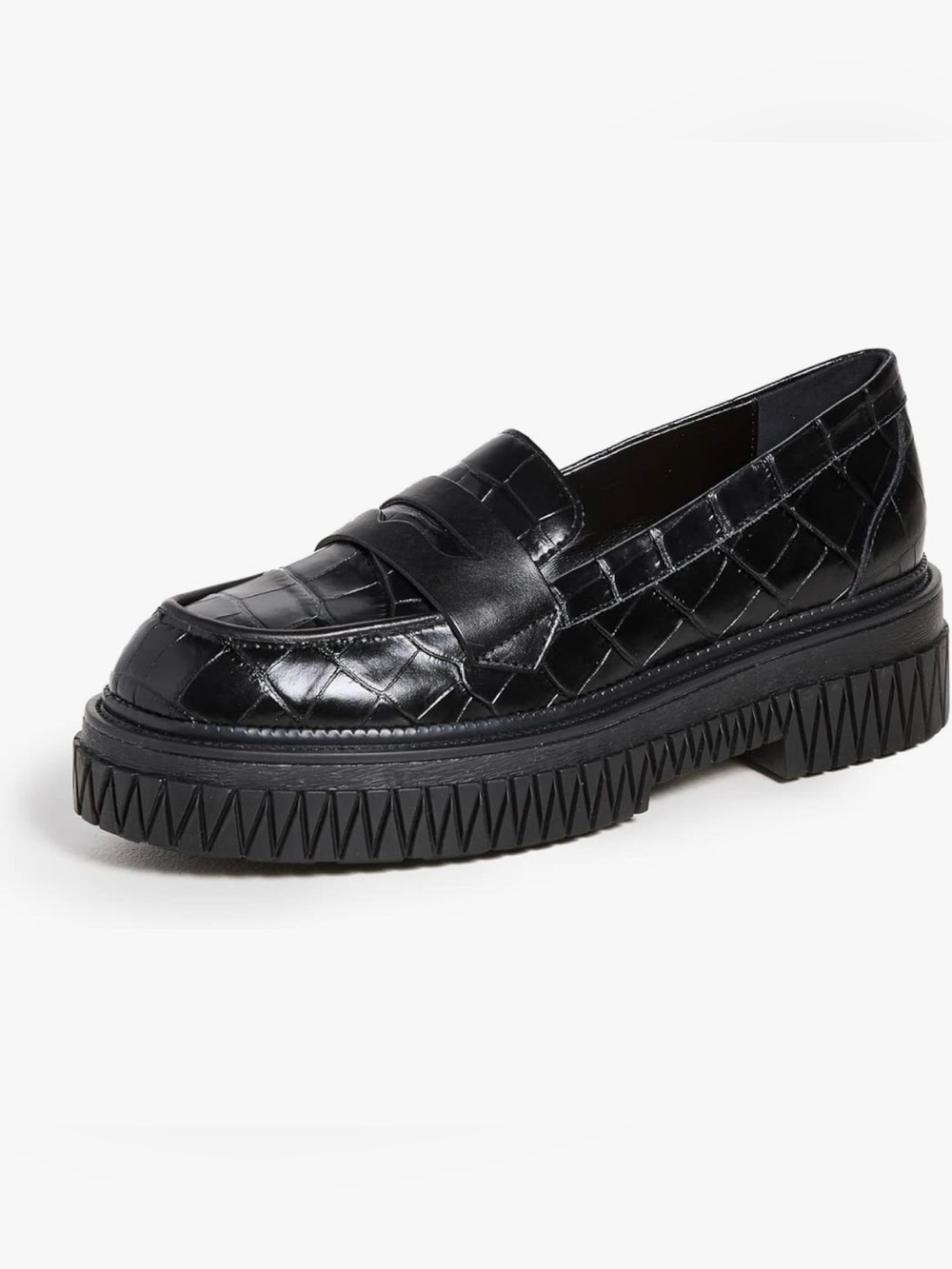 SCHUTZ Viola Black Platform Loafer - 6